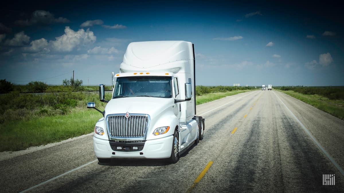 Navistar truck on highway