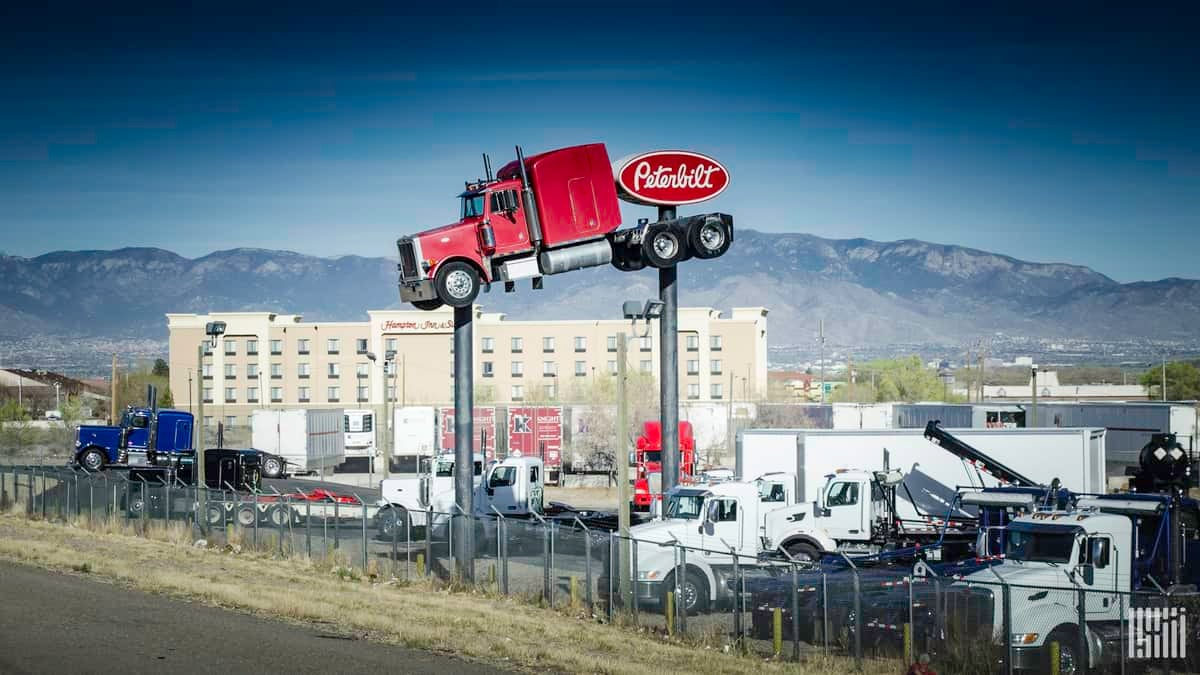 Peterbilt Truck Hoisted