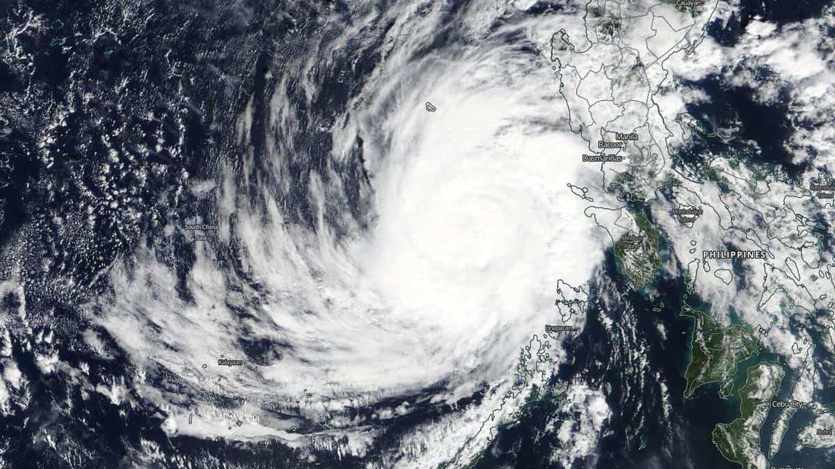 Satellite photo of Typhoon Phanfone on Dec. 26, 2019.