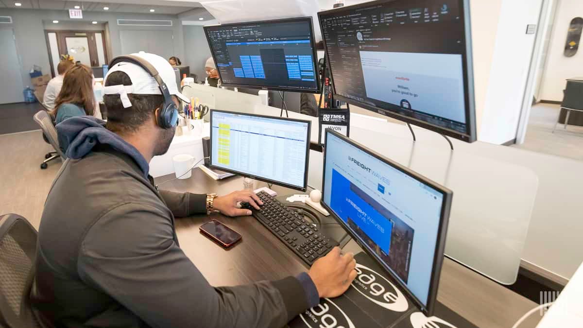 Redwood Logistics' brokerage floor in Chicago.