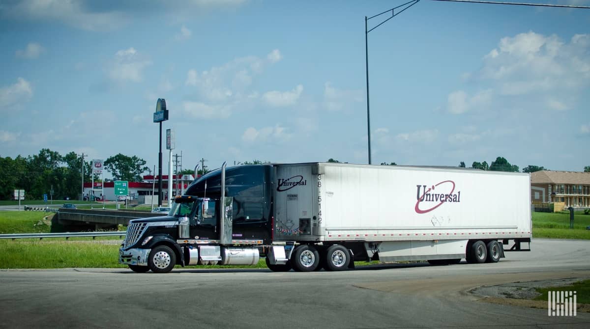 Universal Logistics truck on the road