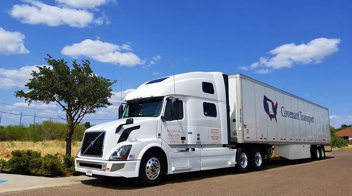 Covenant truck on road