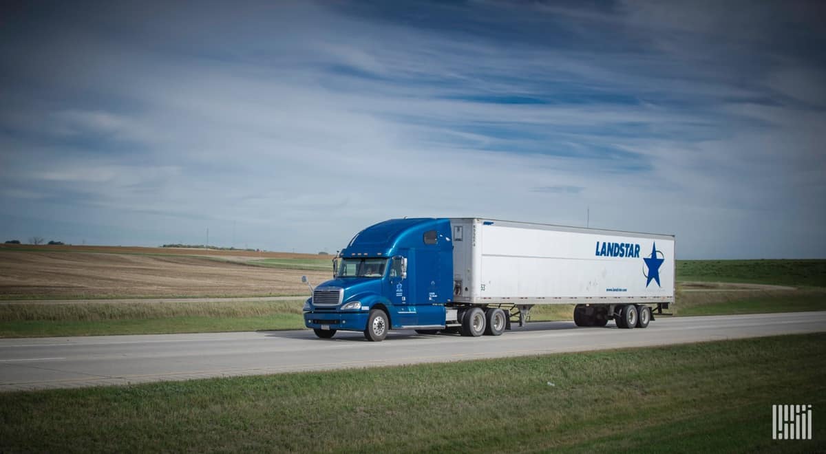 Landstar tractor-trailer on highway