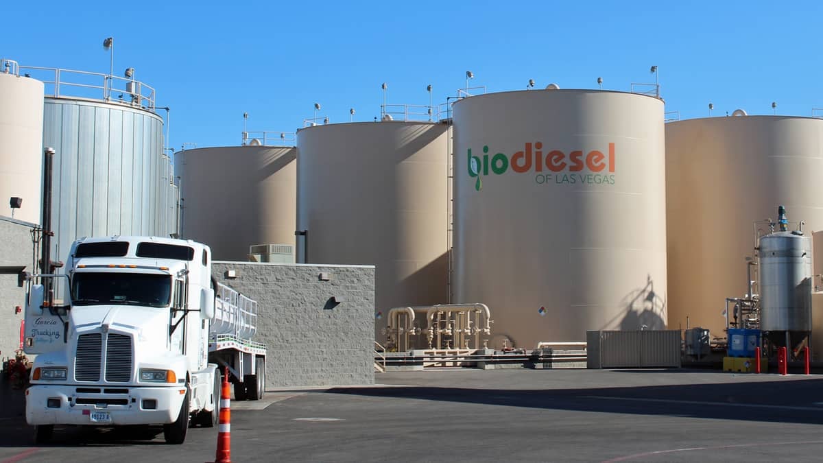 Truck hauling biodiesel