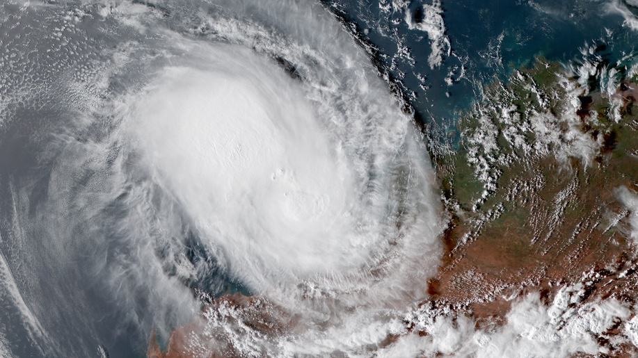 Satellite image of Tropical Cyclone Damien.