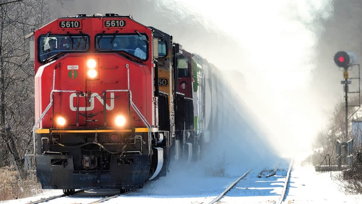 A Canadian National train