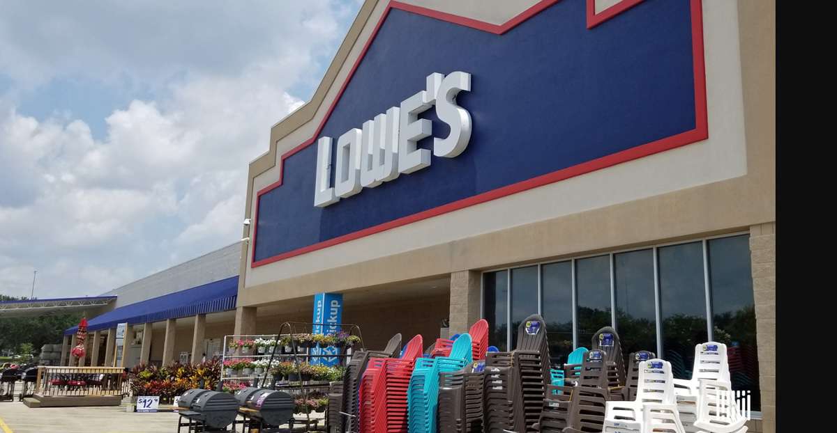 front entrance of Lowe's store