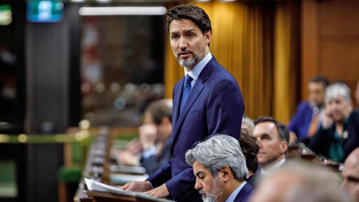 Canadian Prime Minister Justin Trudeau in Canada's House of Commons