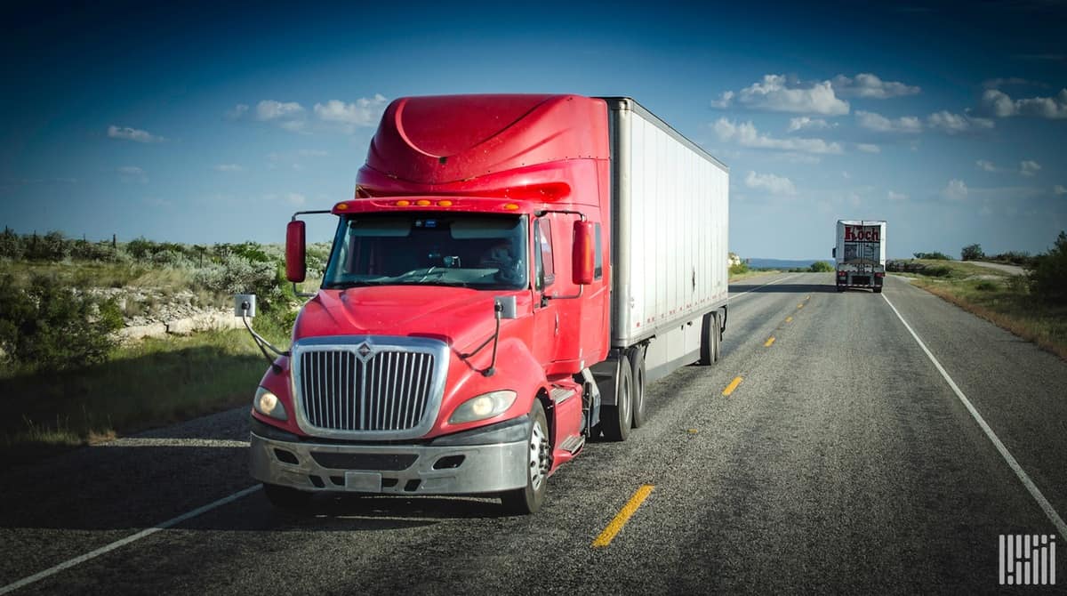 unidentified tractor-trailer on highway