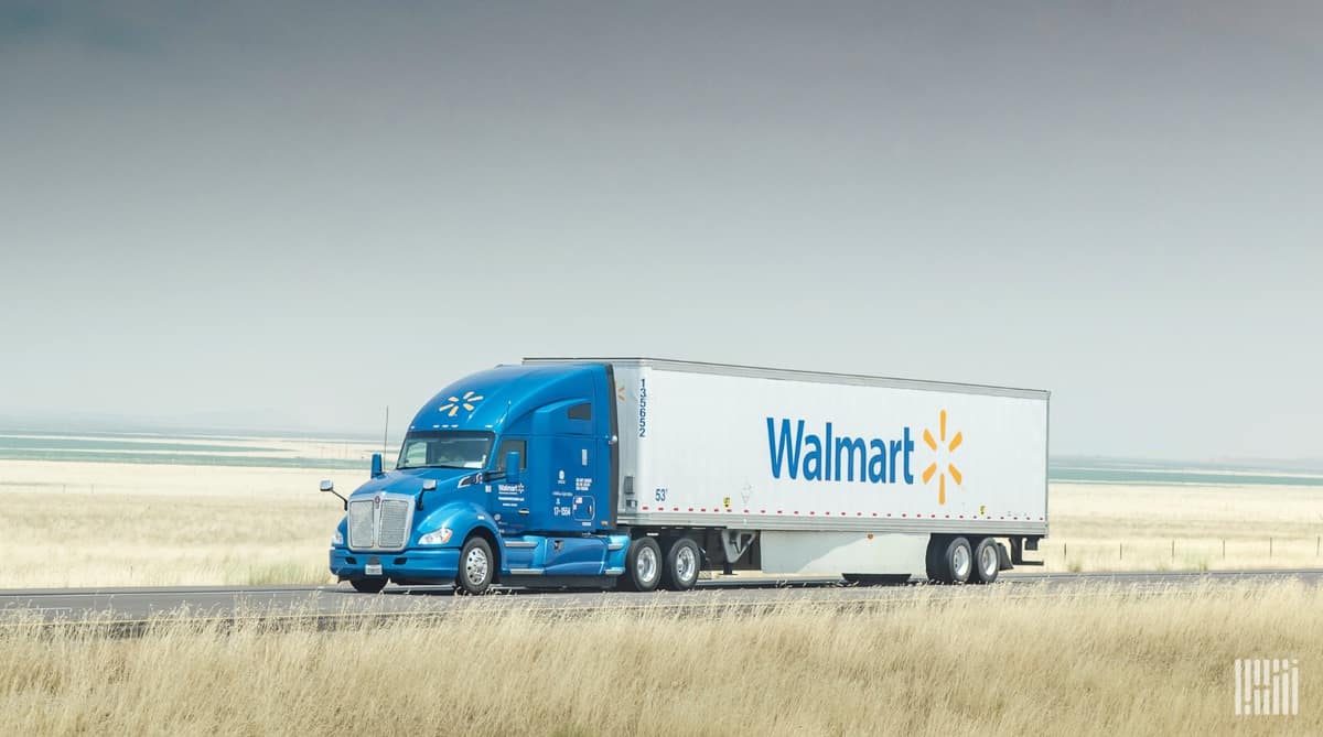 Walmart truck on highway