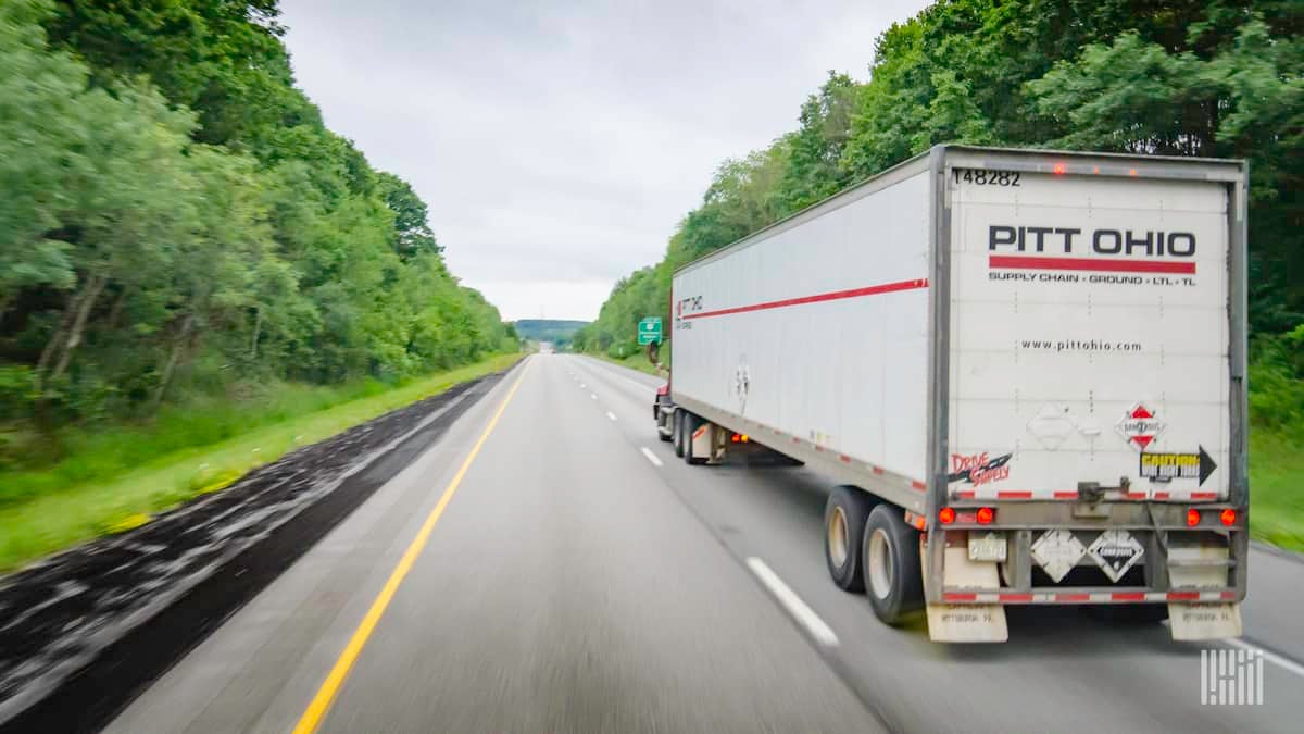 Pitt Ohio truck on highway