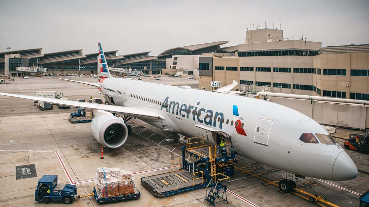 Plane being loaded with cargo