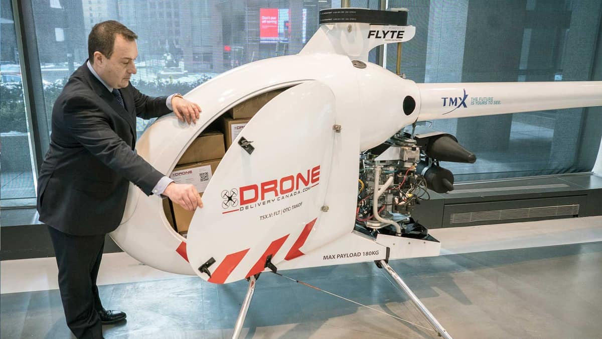 Helicopter-style cargo drone