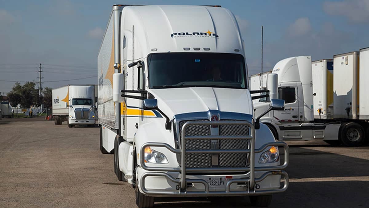 A tractor-trailer of Polaris Transportation Group