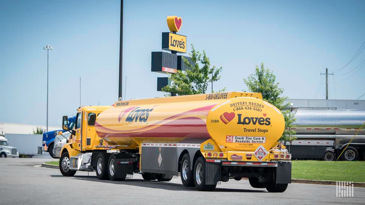 Love's tanker truck