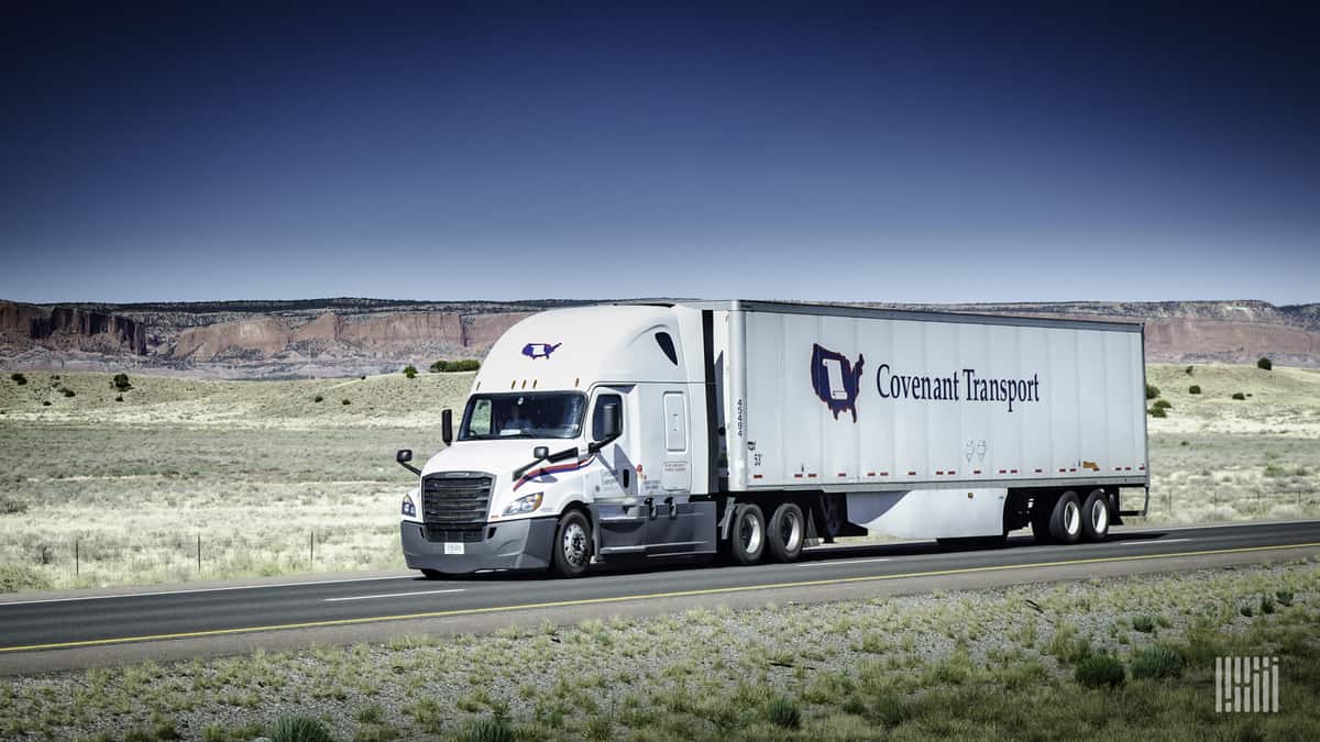 Covenant truck on highway