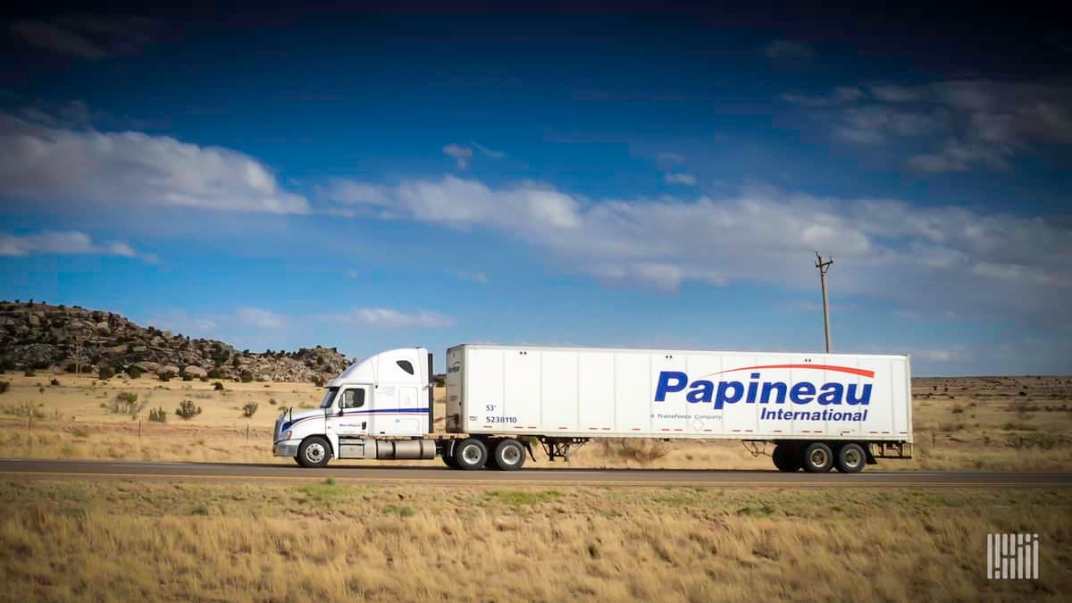 A tractor-trailer of Papineau International