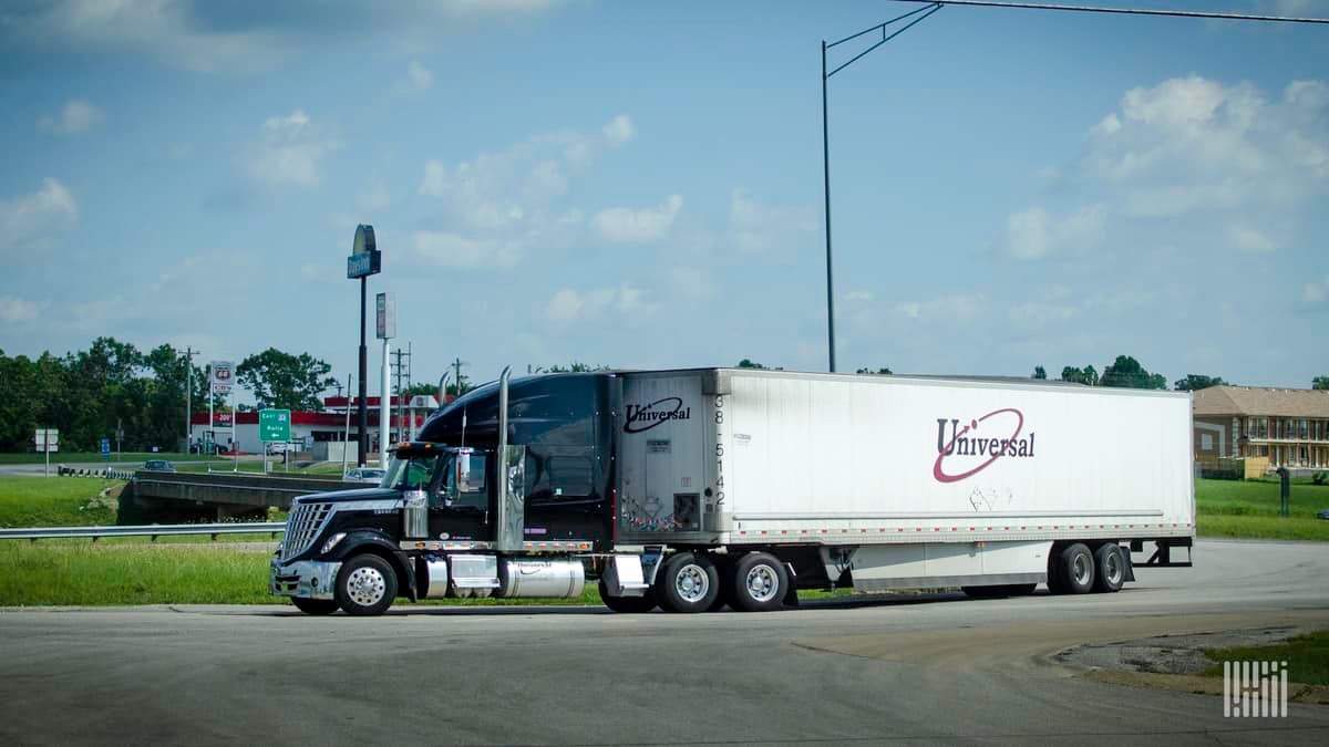 A tractor-trailer of Universal Logistics Holdings