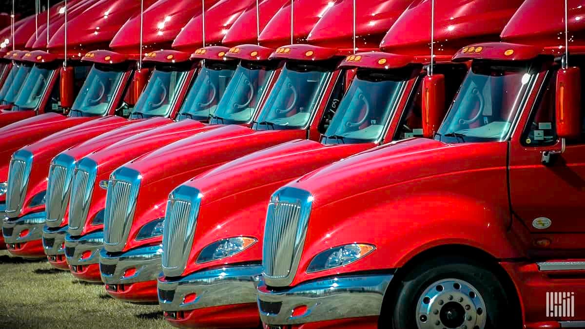 Row of used trucks