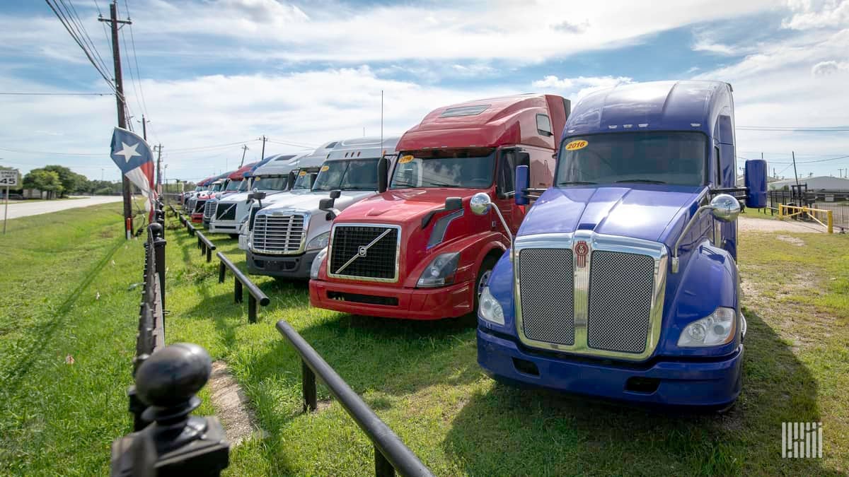 Row of used trucks