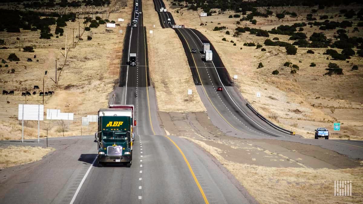 ArcBest truck on highway