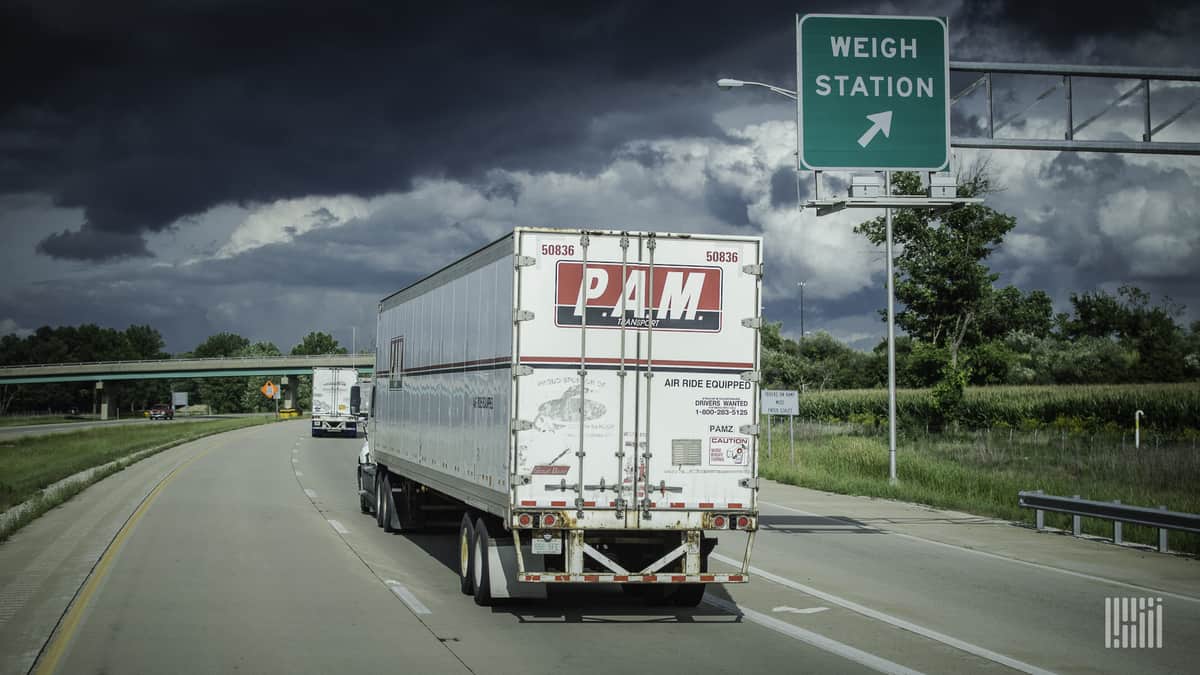 P.A.M. rig on highway