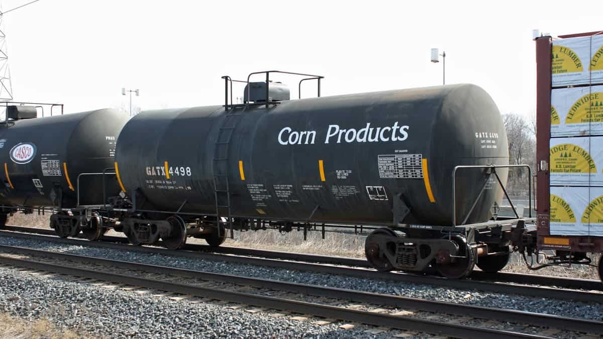 A photograph of two tank cars.