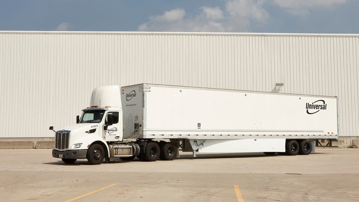 A Universal Logistics tractor-trailer.