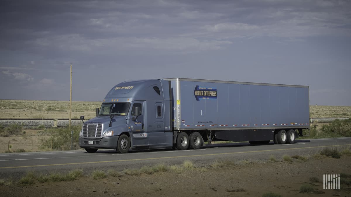 Werner truck on highway