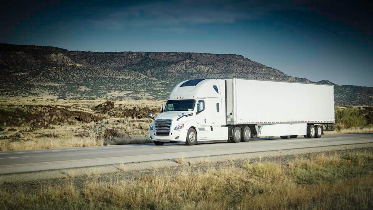 Unidentified truck on highway