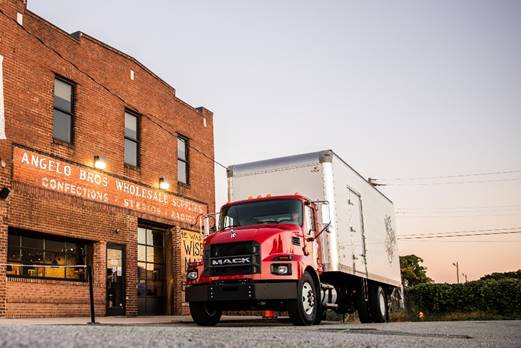 Mack medium duty truck delayed