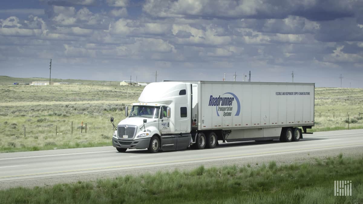 Roadrunner truck on highway