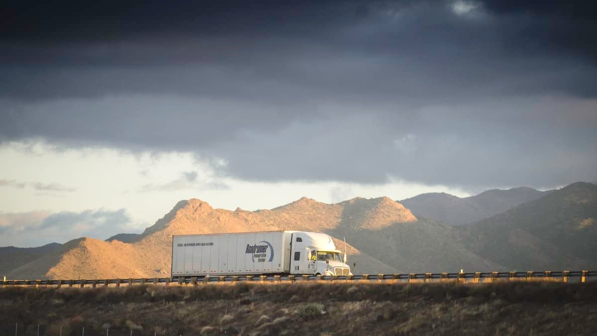 Roadrunner truck on highway