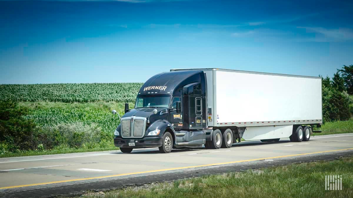 Werner truck on highway