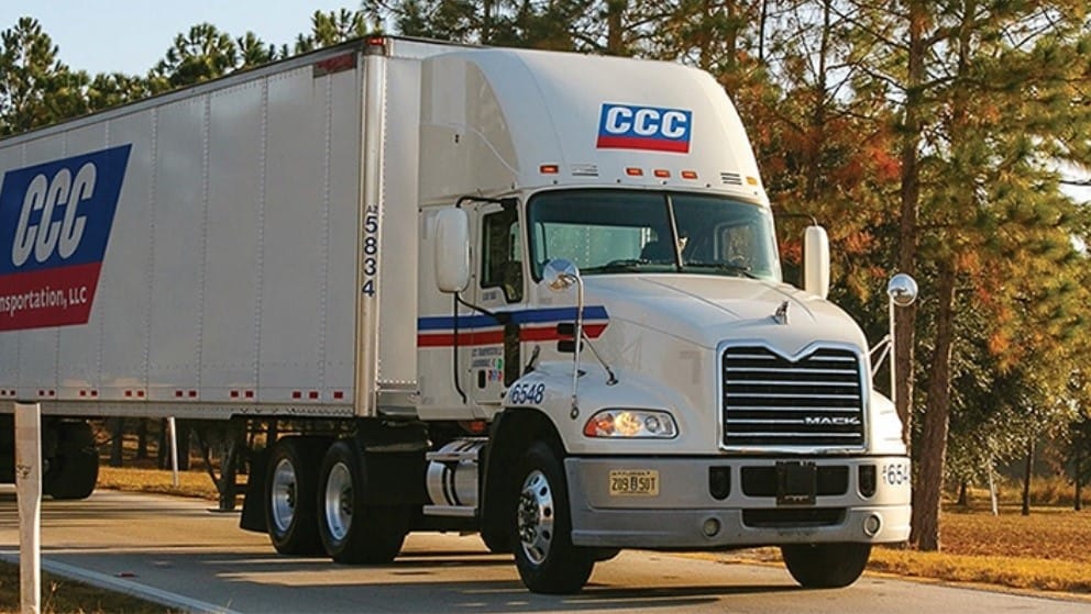 CCC Transportation truck on road