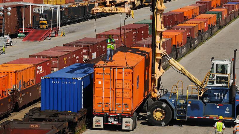 Napoleon intermodal railyard at the Port of New Orleans.