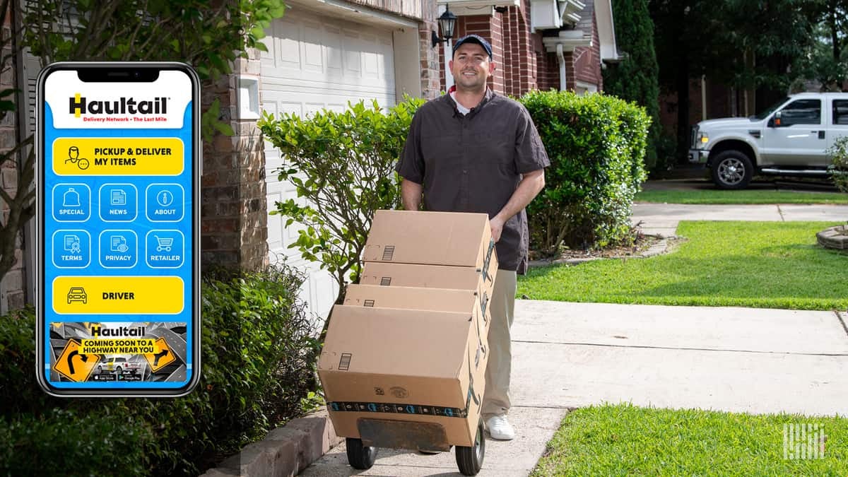 Delivering envelopes to refrigerators, all in a few hours (Photo: Jim Allen/FreightWaves)