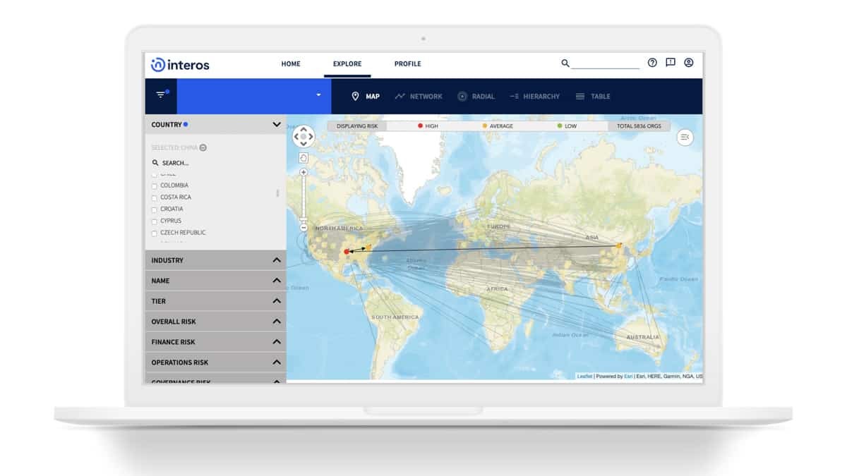 Interos helps companies realize and act on their supply chain risk (Photo: Interos)