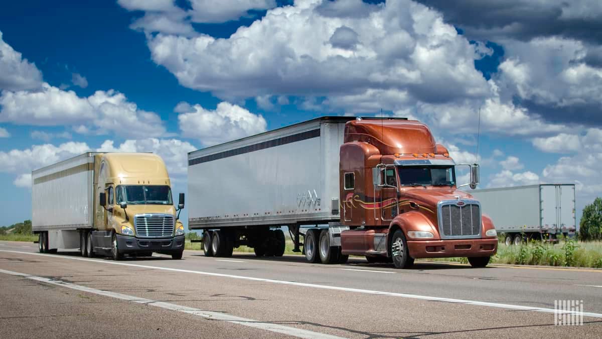 Trucks on highway