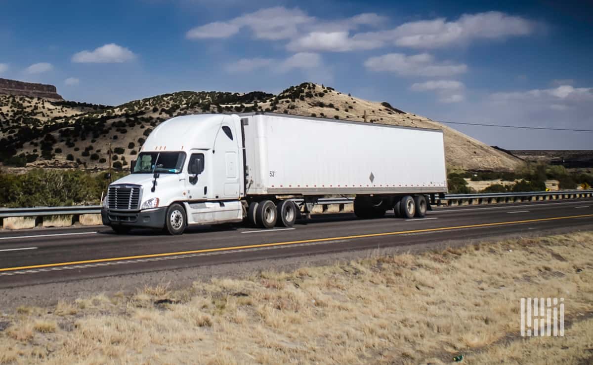 Truck on road