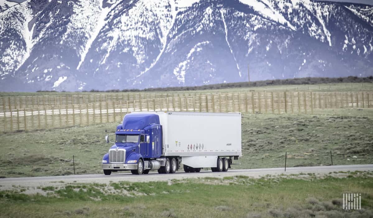 Unidentified rig on highway