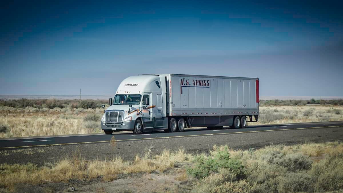 U.S. Xpress truck on highway