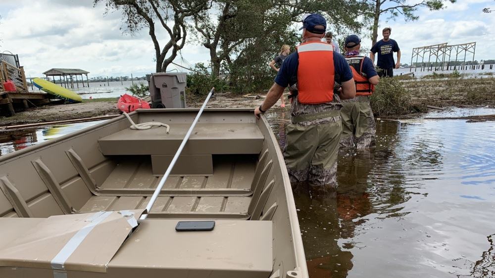 Coast Guard crew in western Florida after Hurricane Sally, Sep. 17, 2020.