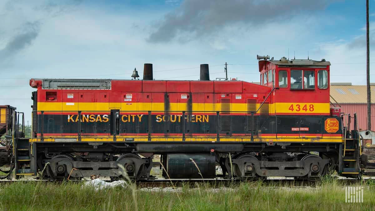 A photograph of a Kansas City Southern train.