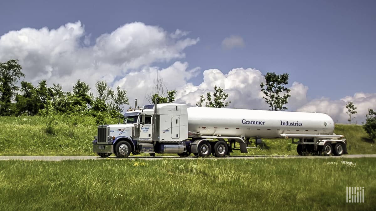 Grammer Industries bulk rig on highway