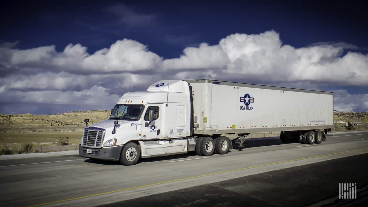 USA Truck rig on highway