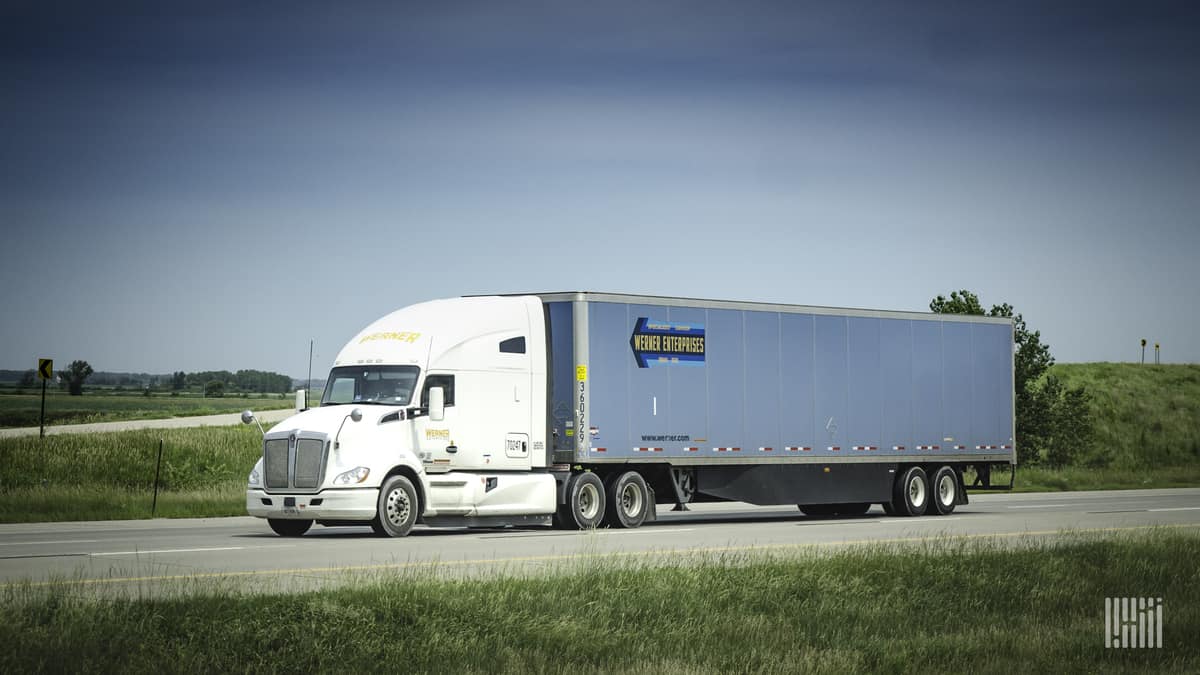 Werner truck on highway