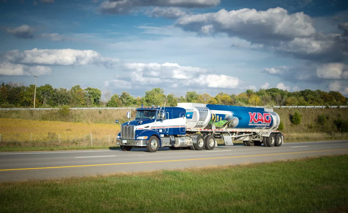 A truck of Kanan Advantage Group (KAG) travels on a road. The owner is reportedly considering selling KAG.