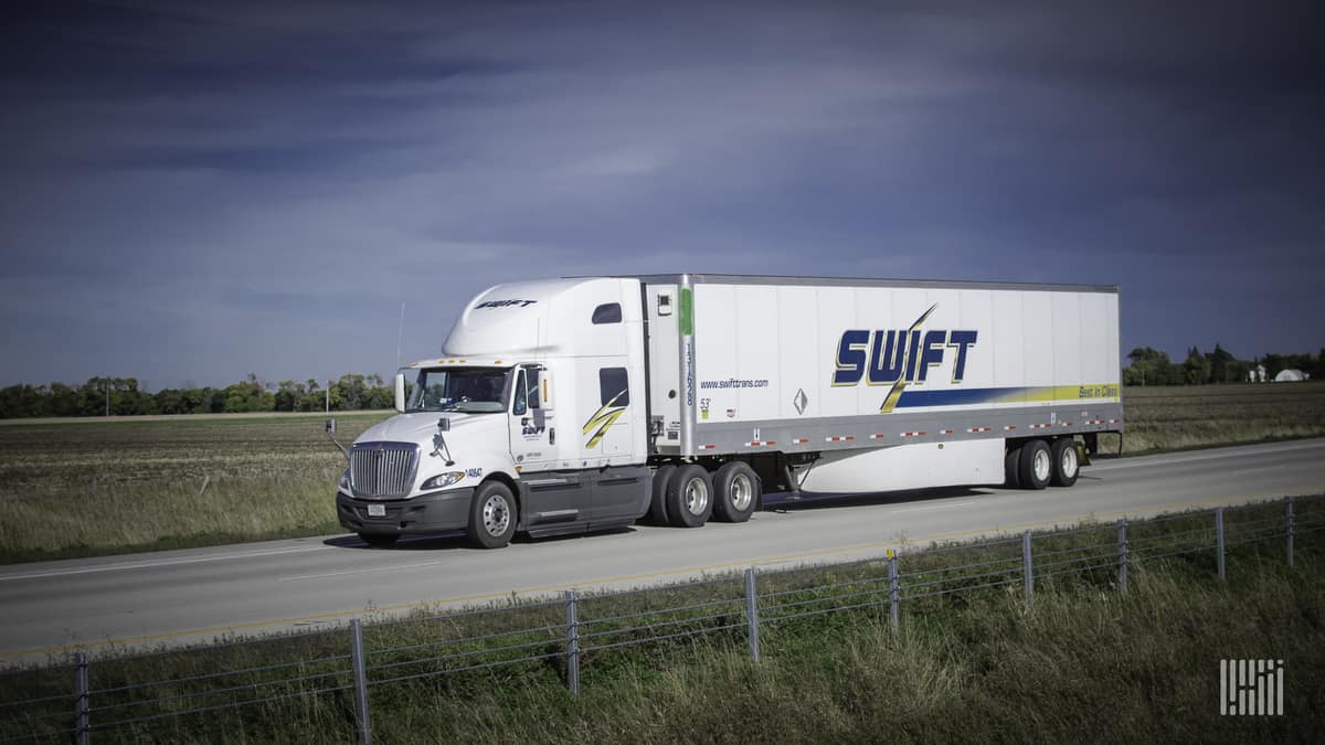 Knight-Swift truck on highway