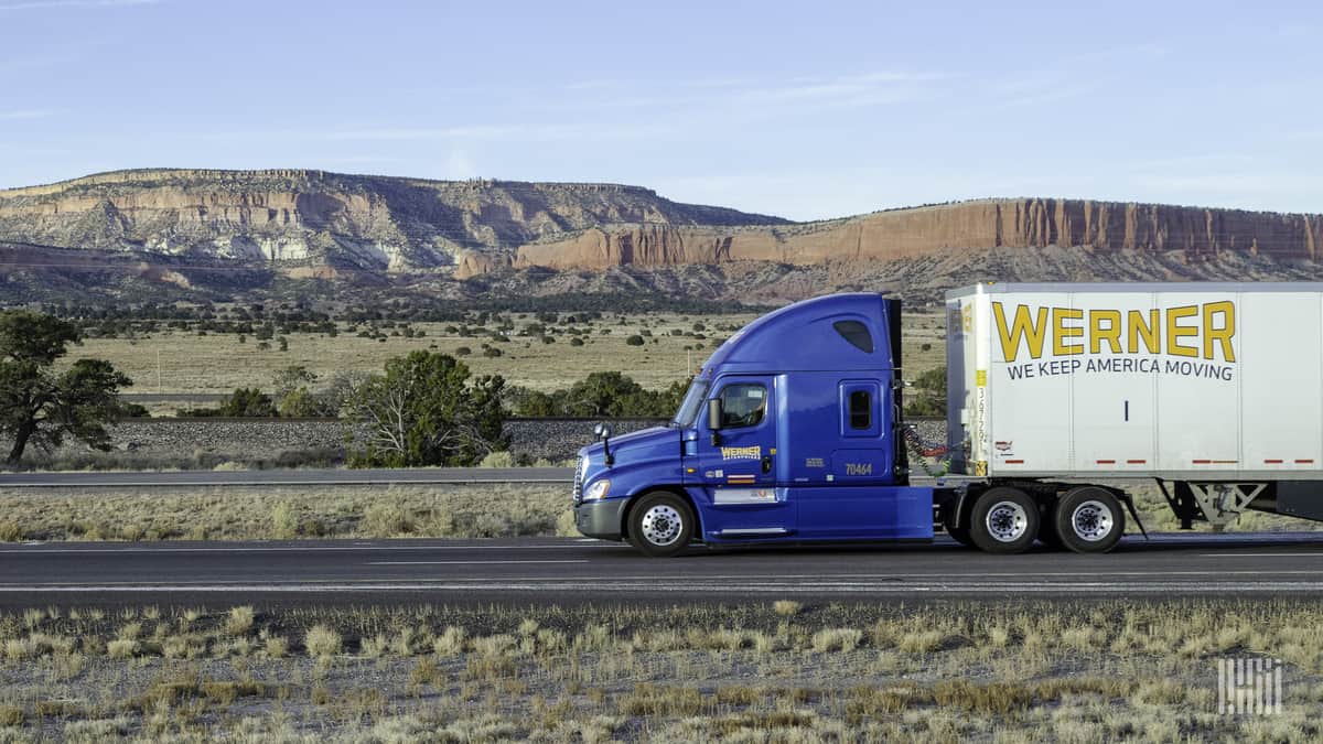 Werner truck on highway